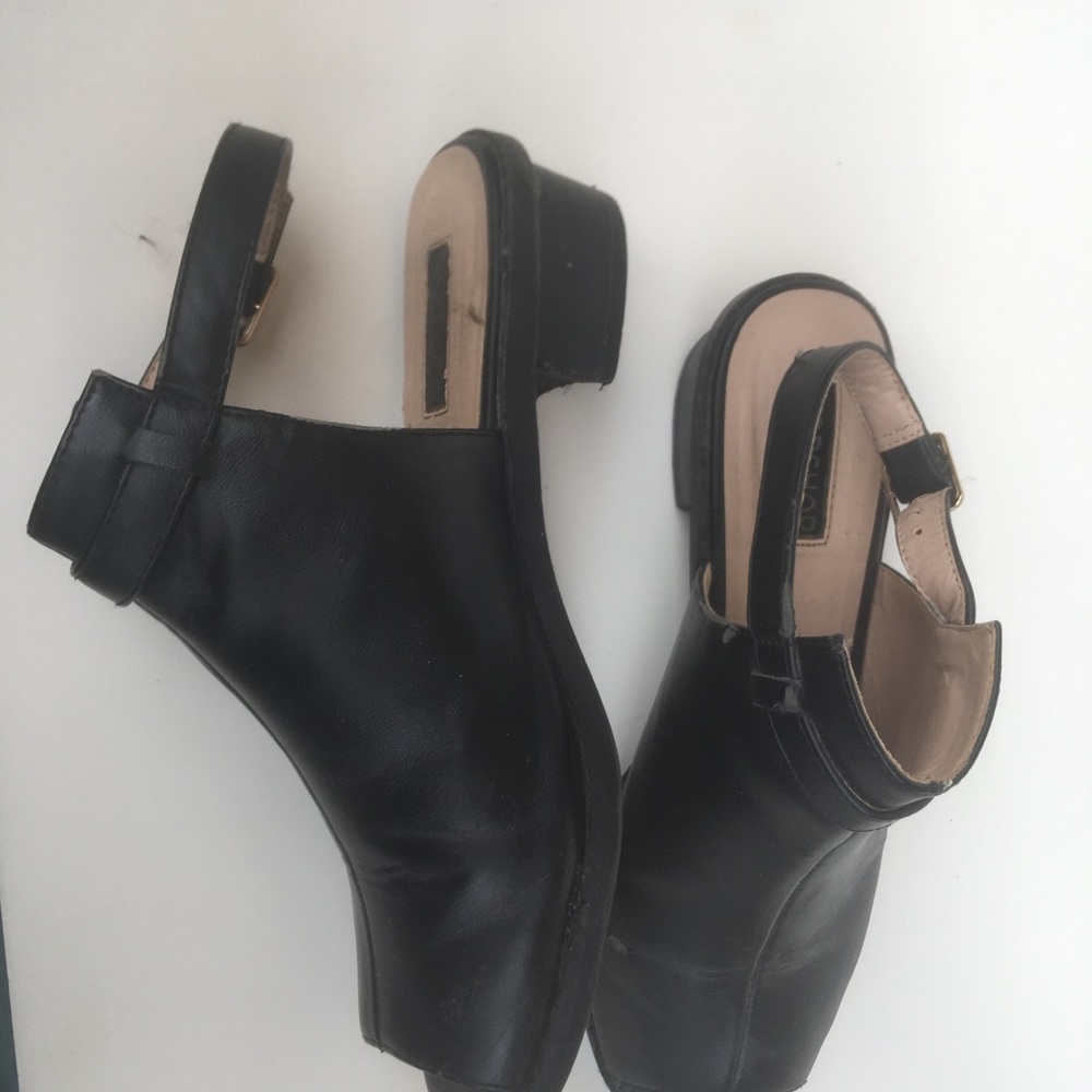 Open toe booties